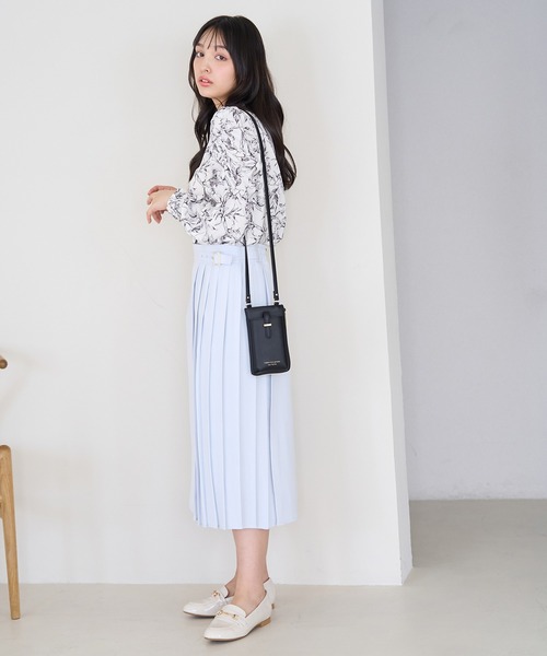 ROPE' PICNIC(ロペピクニック)の「小柄さん向け/プリーツ切り替えスカート(スカート・レディース・グリーン系その他/ネイビー/サックスブルー/ベージュ・38/36)」の21枚目の写真
