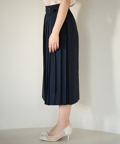 ROPE' PICNIC(ロペピクニック)の「小柄さん向け/プリーツ切り替えスカート(スカート・レディース・グリーン系その他/ネイビー/サックスブルー/ベージュ・38/36)」の14枚目の写真