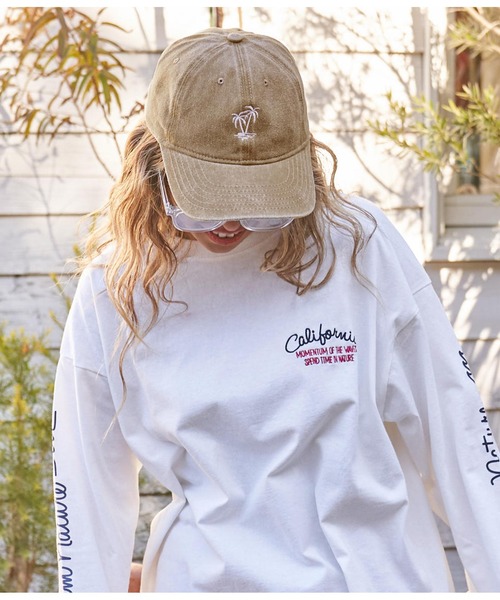 anap mimpi（アナップミンピ）の「パームツリー 刺繍 ウォッシュ加工 キャップ（キャップ・レディース・ベージュ/ネイビー・FREE）」の17枚目の写真