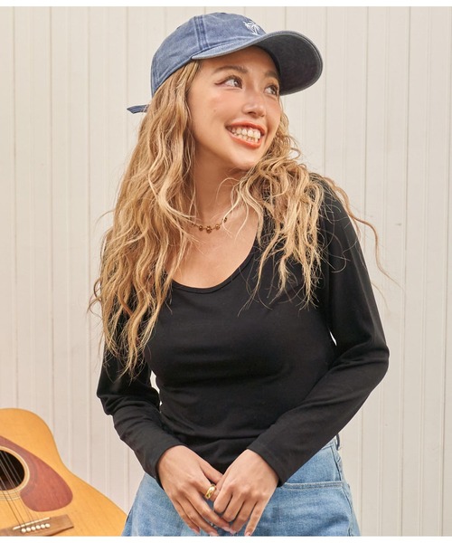 anap mimpi（アナップミンピ）の「パームツリー 刺繍 ウォッシュ加工 キャップ（キャップ・レディース・ベージュ/ネイビー・FREE）」の11枚目の写真