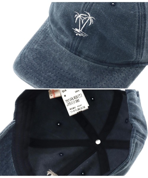 anap mimpi（アナップミンピ）の「パームツリー 刺繍 ウォッシュ加工 キャップ（キャップ・レディース・ベージュ/ネイビー・FREE）」の6枚目の写真