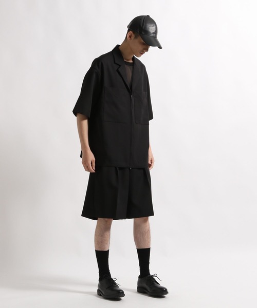 STERNBERG（スタンバーグ）の「STERNBERG/2タックテーラードショートパンツ/991854（その他パンツ・メンズ・ブラック/チャコールグレー・MEDIUM/SMALL/LARGE）」の4枚目の写真