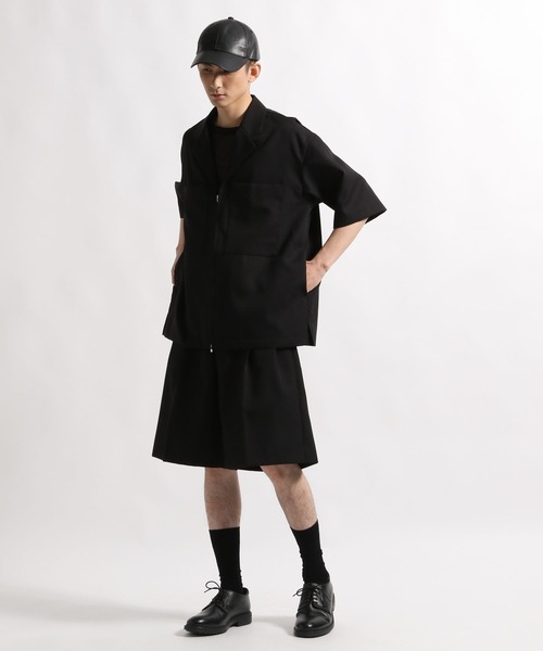 STERNBERG（スタンバーグ）の「STERNBERG/2タックテーラードショートパンツ/991854（その他パンツ・メンズ・ブラック/チャコールグレー・MEDIUM/SMALL/LARGE）」の5枚目の写真