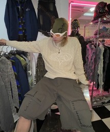 Basic Pleasure Mode | ストリートファッション Y2Kファッション Basic Pleasure Mode ベーシックプレジャーモード OLLIE JUMPER ニット セーター オーバーサイズ ケーブルニット 長袖トップス(ニット/セーター)