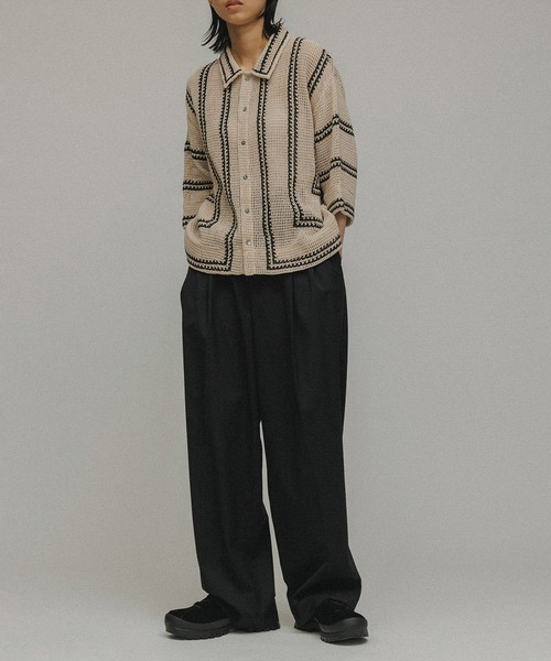M TO R（ムウトアール）の「［TOPS］LINE EMBROIDERY MESH