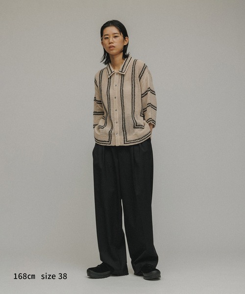 M TO R（ムウトアール）の「［TOPS］LINE EMBROIDERY MESH SHIRTS（シャツ/ブラウス・レディース・ベージュ/ブラウン・38/40）」の4枚目の写真