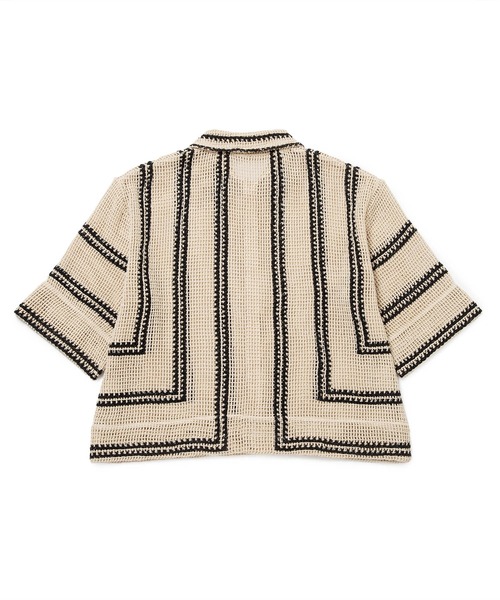 M TO R（ムウトアール）の「［TOPS］LINE EMBROIDERY MESH SHIRTS