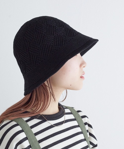 w closet（ダブルクローゼット）の「ニットチューリップハット（ハット・レディース・アイボリー/ブラック・FREE）」の2枚目の写真