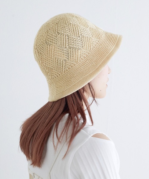 w closet（ダブルクローゼット）の「ニットチューリップハット（ハット・レディース・アイボリー/ブラック・FREE）」の7枚目の写真