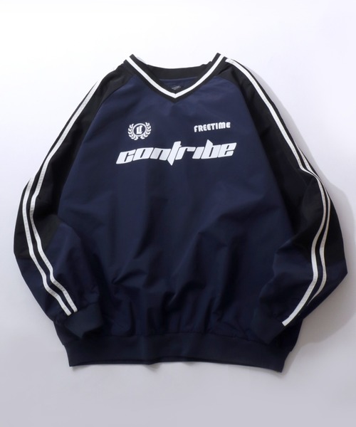 SITRY(シトリー)の「2026AW新型追加 Nylon Pullover/ナイロン Vネック プルオーバー ブロークコア ゲームシャツ ユニフォーム ブルゾン(ナイロンジャケット・メンズ・オフホワイト/チャコール/ネイビー/サックスブルー/ワイン/ホワイト系その他/ブルー系その他/グレー系その他・L/M)」の7枚目の写真