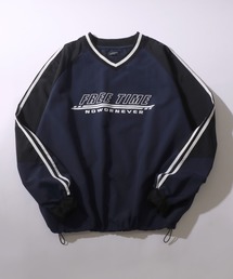 SITRY（シトリー）の「Nylon Pullover/ナイロン Vネック プルオーバー ブロークコア ゲームシャツ ユニフォーム ブルゾン（ナイロンジャケット・メンズ）」