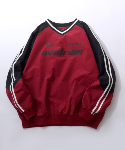 SITRY(シトリー)の「2026AW新型追加 Nylon Pullover/ナイロン Vネック プルオーバー ブロークコア ゲームシャツ ユニフォーム ブルゾン(ナイロンジャケット・メンズ・オフホワイト/チャコール/ネイビー/サックスブルー/ワイン/ホワイト系その他/ブルー系その他/グレー系その他・L/M)」の8枚目の写真