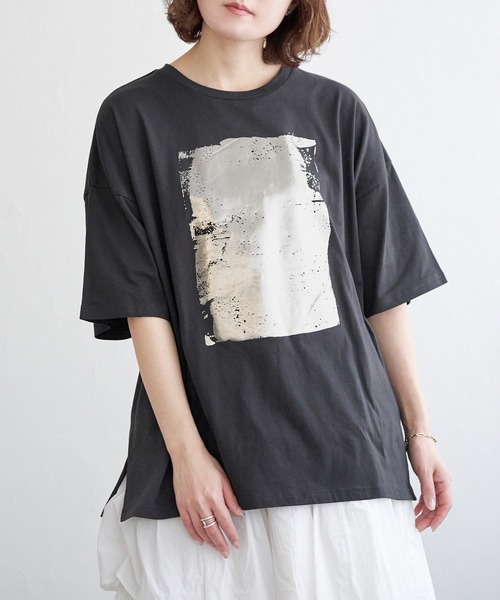 セール】箔プリント半袖Tシャツ（Tシャツ/カットソー）｜notch