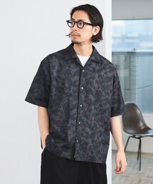 B:MING by BEAMS / メッシュ ペイズリープリント オープンカラー シャツ(セットアップ対応)