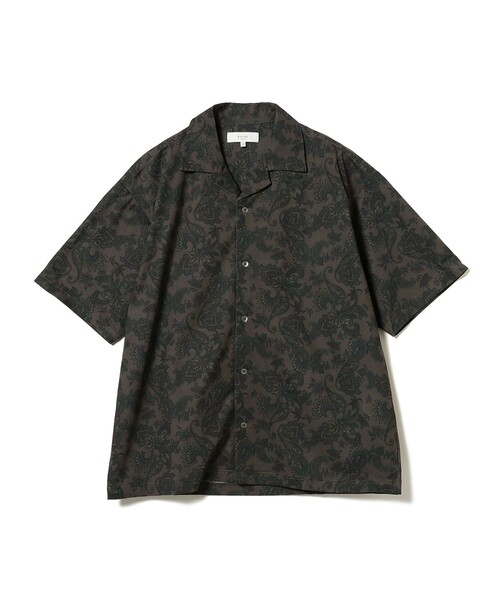 B:MING by BEAMS(ビーミングバイビームス)の「B:MING by BEAMS / メッシュ ペイズリープリント オープンカラー シャツ(セットアップ対応)(シャツ/ブラウス・メンズ・チャコールグレー/レッド系その他7・LARGE/MEDIUM/X-LARGE/SMALL)」の11枚目の写真
