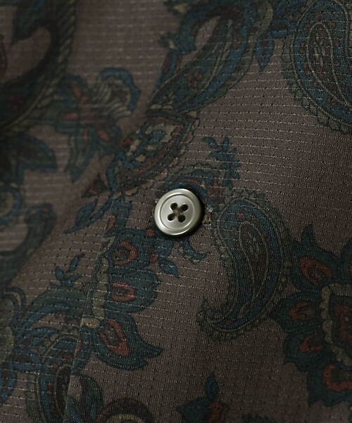 B:MING by BEAMS(ビーミングバイビームス)の「B:MING by BEAMS / メッシュ ペイズリープリント オープンカラー シャツ(セットアップ対応)(シャツ/ブラウス・メンズ・チャコールグレー/レッド系その他7・LARGE/MEDIUM/X-LARGE/SMALL)」の13枚目の写真