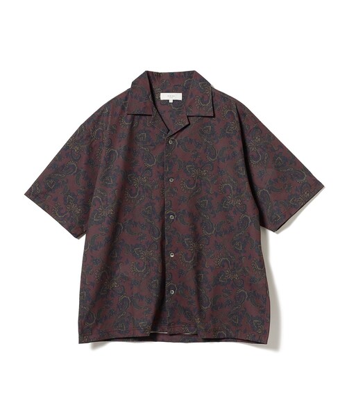 B:MING by BEAMS(ビーミングバイビームス)の「B:MING by BEAMS / メッシュ ペイズリープリント オープンカラー シャツ(セットアップ対応)(シャツ/ブラウス・メンズ・チャコールグレー/レッド系その他7・LARGE/MEDIUM/X-LARGE/SMALL)」の14枚目の写真
