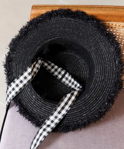 FREAK'S STORE（フリークスストア）の「限定展開　2セット リボン付き マルチウェイ カンカン帽（ハット・レディース・ブラック/ナチュラル・ONE SIZE）」の20枚目の写真