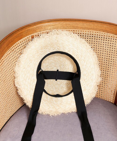 FREAK'S STORE（フリークスストア）の「限定展開　2セット リボン付き マルチウェイ カンカン帽（ハット・レディース・ブラック/ナチュラル・ONE SIZE）」の21枚目の写真
