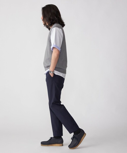 SHIPS（シップス）の「SHIPS: 〈手洗い可能〉12ゲージ コットン Vネック ニット ベスト（ベスト・メンズ・ネイビー/ダークグレー/ライトグレー・MEDIUM/SMALL/LARGE）」の8枚目の写真