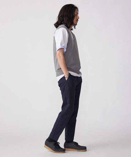 SHIPS（シップス）の「SHIPS: 〈手洗い可能〉12ゲージ コットン Vネック ニット ベスト（ベスト・メンズ・ネイビー/ダークグレー/ライトグレー・MEDIUM/SMALL/LARGE）」の10枚目の写真