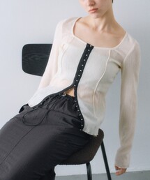CODE A | CODE A｜fronthook sheer rib pullover(Tシャツ/カットソー)