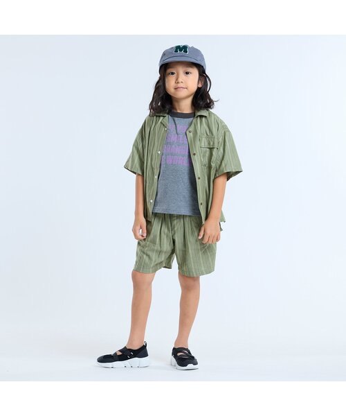 F.O.KIDS(エフオーキッズ)の「カラーへザーメッセージTシャツ(Tシャツ/カットソー・キッズ・チャコール/オレンジ/グリーン・80/90/95/100/110/120/130/140/150)」の4枚目の写真
