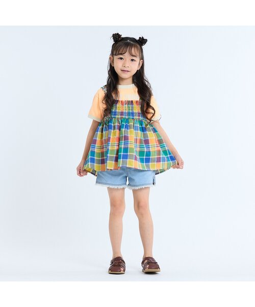 F.O.KIDS(エフオーキッズ)の「カラーへザーメッセージTシャツ(Tシャツ/カットソー・キッズ・チャコール/オレンジ/グリーン・80/90/95/100/110/120/130/140/150)」の6枚目の写真