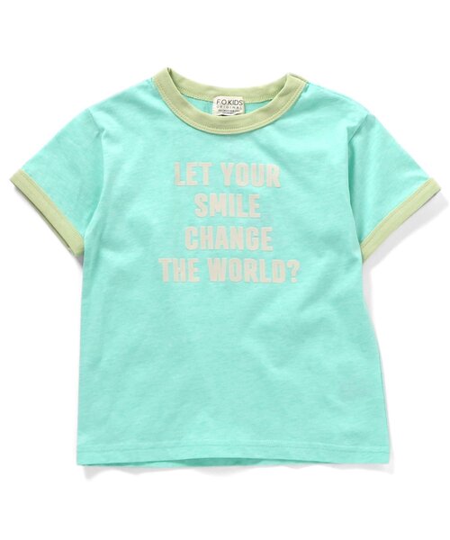 F.O.KIDS(エフオーキッズ)の「カラーへザーメッセージTシャツ(Tシャツ/カットソー・キッズ・チャコール/オレンジ/グリーン・80/90/95/100/110/120/130/140/150)」の8枚目の写真