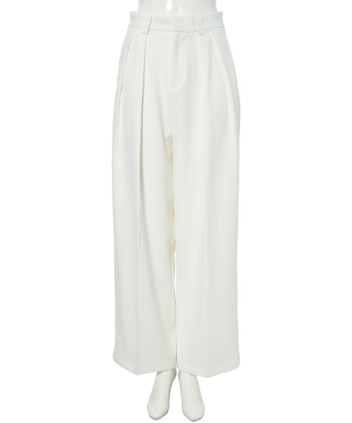 Edit Sheen（エディットシーン）の「ツータックとろみストレートパンツ（スラックス・レディース・ブラック/ホワイト/ベージュ・M）」の21枚目の写真