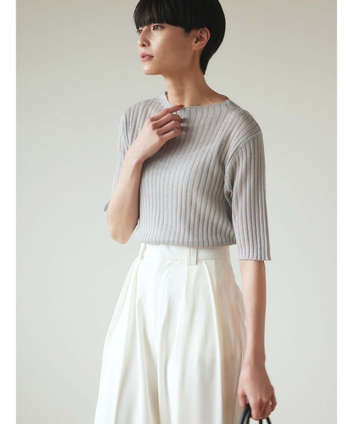 Edit Sheen（エディットシーン）の「ツータックとろみストレートパンツ（スラックス・レディース・ブラック/ホワイト/ベージュ・M）」の14枚目の写真