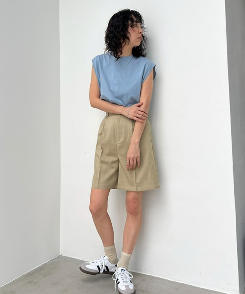 y/m(イム)の「エステルツイルハーフパンツ(その他パンツ・レディース・チャコールグレー/ベージュ・FREE)」の13枚目の写真