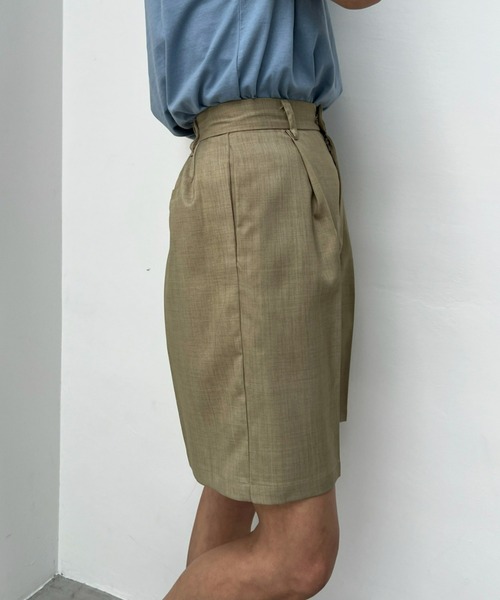 y/m(イム)の「エステルツイルハーフパンツ(その他パンツ・レディース・チャコールグレー/ベージュ・FREE)」の15枚目の写真