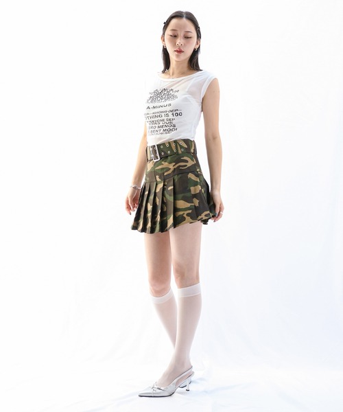 【正規品】CARVEN 迷彩柄ミニスカート 正規品】CARVEN 迷彩柄ミニスカート