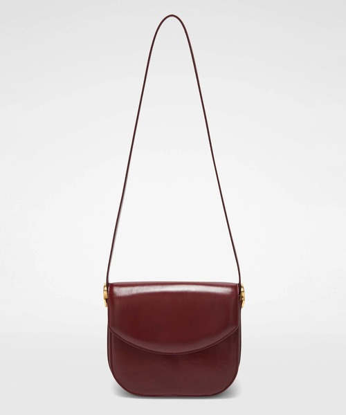 JIL SANDER(ジルサンダー)の「COIN CROSSBODY MD(ショルダーバッグ・レディース・ライトベージュ/ワインレッド・UNI)」の3枚目の写真