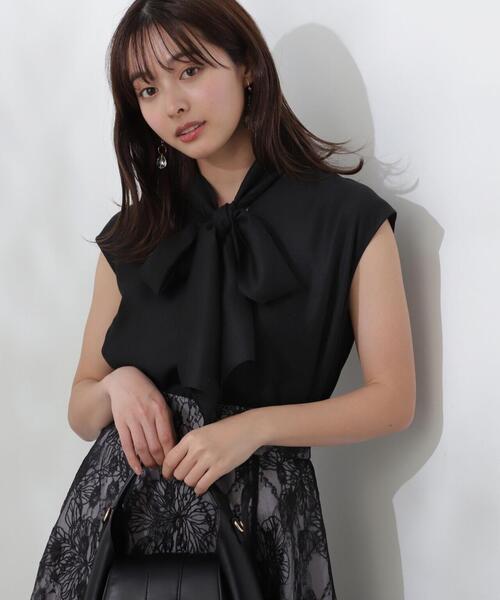 PROPORTION BODY DRESSING（プロポーションボディドレッシング）の「シアービックリボンブラウス / 1214110504（シャツ/ブラウス・レディース・イエロー/ホワイト/グリーン/ブラック・SMALL/MEDIUM）」の7枚目の写真