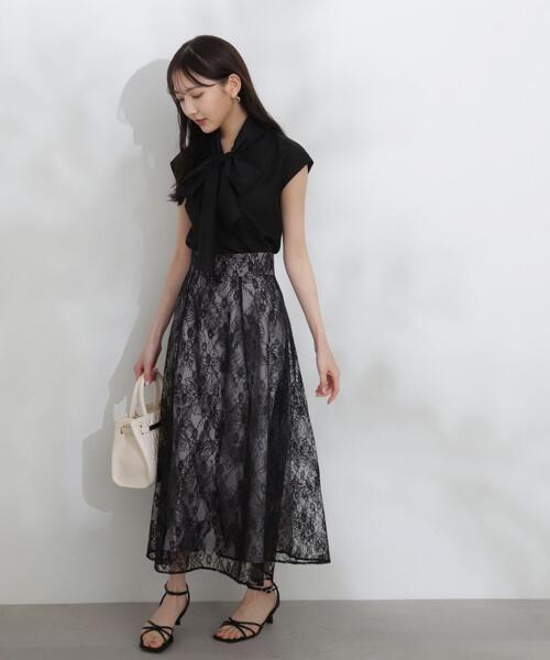 PROPORTION BODY DRESSING（プロポーションボディドレッシング）の「シアービックリボンブラウス / 1214110504（シャツ/ブラウス・レディース・イエロー/ホワイト/グリーン/ブラック・SMALL/MEDIUM）」の12枚目の写真