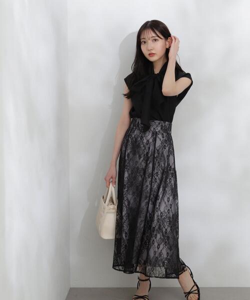 PROPORTION BODY DRESSING（プロポーションボディドレッシング）の「シアービックリボンブラウス / 1214110504（シャツ/ブラウス・レディース・イエロー/ホワイト/グリーン/ブラック・SMALL/MEDIUM）」の13枚目の写真