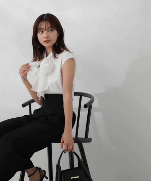 PROPORTION BODY DRESSING（プロポーションボディドレッシング）の「シアービックリボンブラウス / 1214110504（シャツ/ブラウス・レディース・イエロー/ホワイト/グリーン/ブラック・SMALL/MEDIUM）」の19枚目の写真