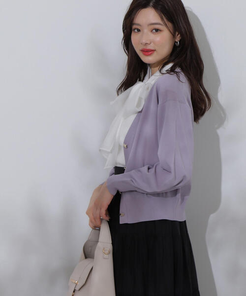 PROPORTION BODY DRESSING（プロポーションボディドレッシング）の「シアービックリボンブラウス / 1214110504（シャツ/ブラウス・レディース・イエロー/ホワイト/グリーン/ブラック・SMALL/MEDIUM）」の20枚目の写真