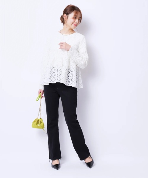 センタープレス美脚デニム（デニムパンツ）｜JUSGLITTY（ジャス