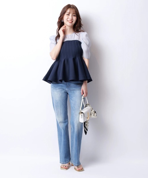 センタープレス美脚デニム（デニムパンツ）｜JUSGLITTY（ジャス