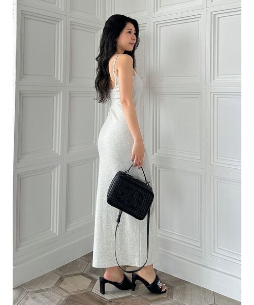 GYDA（ジェイダ）の「SIDEスリットテレコキャミロングワンピース（ワンピース・レディース・グリーン/ライトグレー/ブラック・FREE）」の12枚目の写真