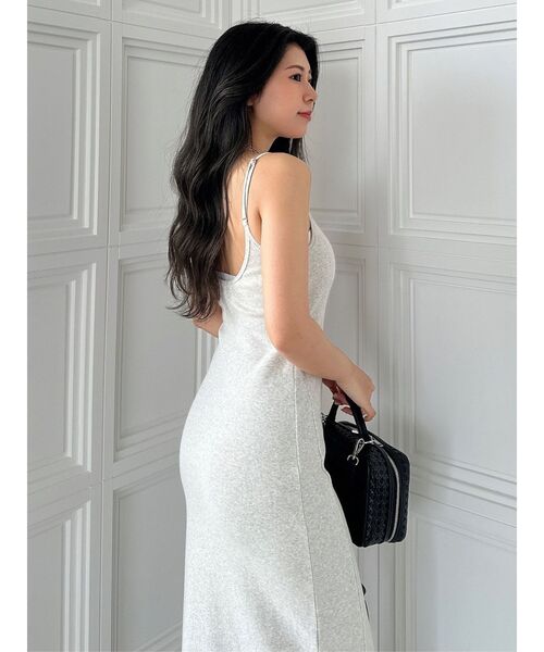 GYDA（ジェイダ）の「SIDEスリットテレコキャミロングワンピース（ワンピース・レディース・グリーン/ライトグレー/ブラック・FREE）」の18枚目の写真