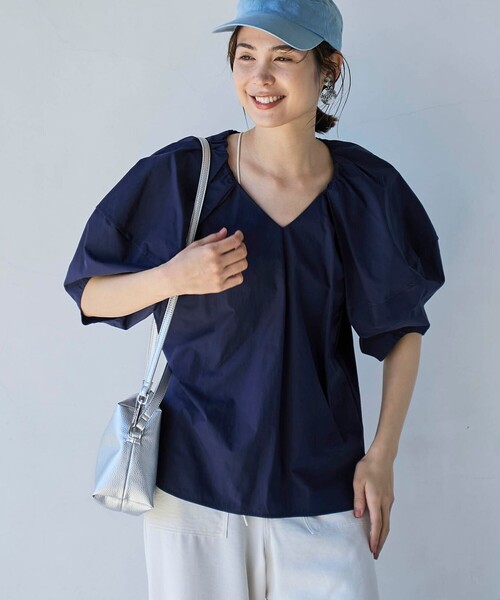 coen(コーエン)の「【RONEL】タックショルダーブラウス(シャツ/ブラウス・レディース・ホワイト/ブラック/ネイビー・S/M)」の1枚目の写真