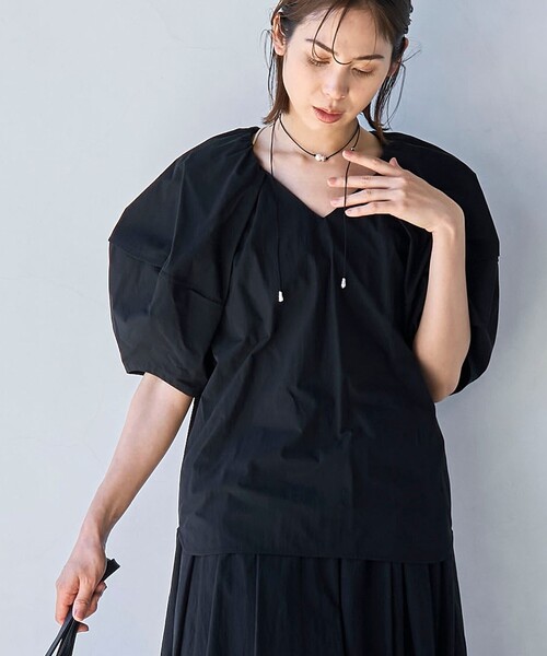 coen(コーエン)の「【RONEL】タックショルダーブラウス(シャツ/ブラウス・レディース・ホワイト/ブラック/ネイビー・S/M)」の14枚目の写真