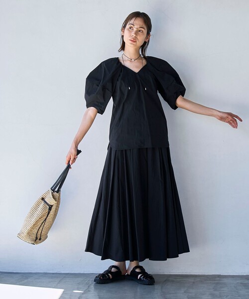 coen(コーエン)の「【RONEL】タックショルダーブラウス(シャツ/ブラウス・レディース・ホワイト/ブラック/ネイビー・S/M)」の9枚目の写真