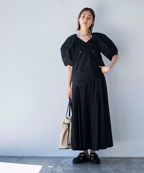 coen(コーエン)の「【RONEL】タックショルダーブラウス(シャツ/ブラウス・レディース・ホワイト/ブラック/ネイビー・S/M)」の10枚目の写真