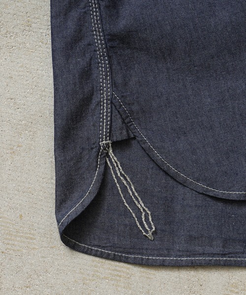 HOUSTON（ヒューストン）の「USN COTTON S/S WORK SHIRT（シャツ/ブラウス・メンズ・ブルー系その他2/ブルー系その他/インディゴブルー・XL/L/XXL/M）」の20枚目の写真