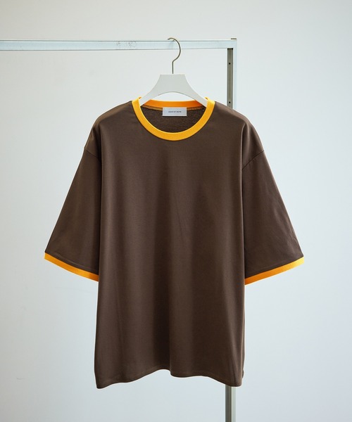 ADAM ET ROPE'(アダムエロペ)の「【WEB限定】カラーミックス リンガー ショートスリーブ Tシャツ / ユニセックス(Tシャツ/カットソー・メンズ・グレー/ブルー/オフホワイト/ダークブラウン・S/L/M)」の3枚目の写真